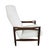 Dimensions: H 37.5” x W 25.5” x D 27.5” x SH 16.7” Vintage Danish high back lounge chair newly upholstered in off-white...