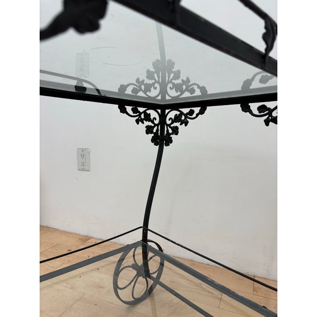 Metal Russell Woodard Wrought Iron Bar Cart | Mid 20th Century Drinks Cart, Attributed For Sale - Image 7 of 10
