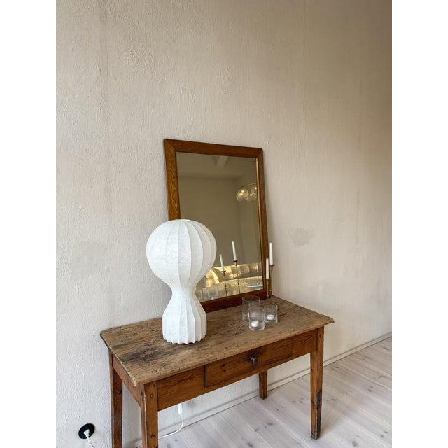 Vintage Oak and Crystal Glass Wall Mirror, Sweden, 1960s For Sale - Image 15 of 17