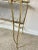 Metal Hollywood Regency Mid Century Pearl-Wick Brass Bathroom Toiletry Stand With Marbleized Shelving For Sale - Image 7 of 13