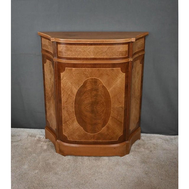 Wood Marquetry Console Table in Mahogany For Sale - Image 7 of 12