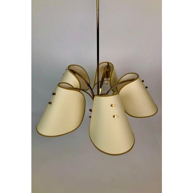 Rupert Nikoll Vintage Austrian Brass Chandelier, 1960s For Sale - Image 4 of 15