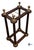 Brown Vintage Edwardian Style Distressed Wood & Brass Umbrella Stand For Sale - Image 8 of 9