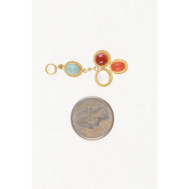 Antique Roman Glass & 21k Gold Drop Pendant For Sale - Image 4 of 9