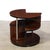Art Deco Machine Age 3-Tier Walnut Occasional Table With Chrome Rod Supports For Sale - Image 9 of 15
