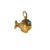 1960s 1960s 18k Yellow Gold and Persian Turquoise Fish Pendant or Charm For Sale - Image 5 of 5
