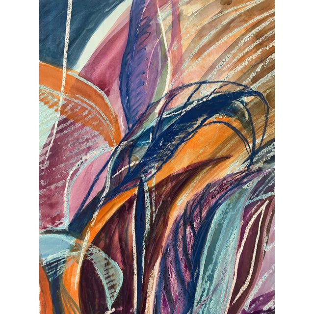 "House Plant 2" watercolor and gouache on heavy paper by East Tennessee artist Marilene Foxx. Signed lower right. Original...
