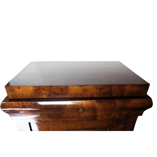 Late Dark Polished Mahogany Empire Tall Cabinet For Sale - Image 11 of 13