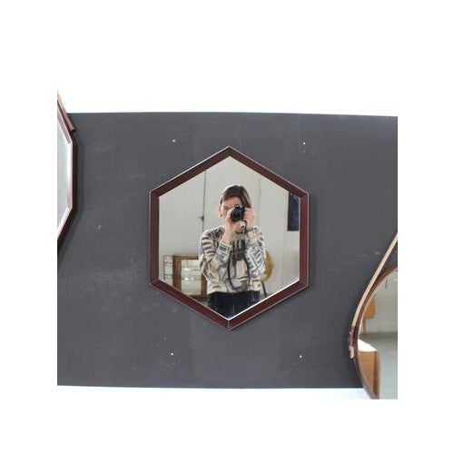 Hexagon Shaped Mirror, 1950s For Sale - Image 3 of 9