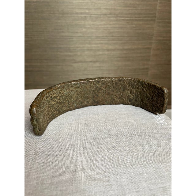 Antique Bronze African Congolese Mounted Currency Cuffs- A Set of 2 For Sale In Chicago - Image 6 of 7
