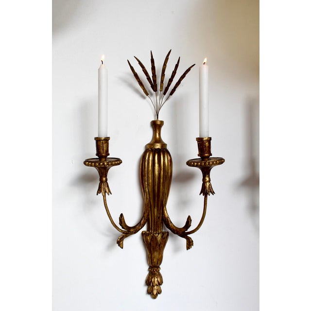 Louis XVI Gilt Wood Sconces, France, 1780s, Set of 2 For Sale - Image 10 of 11