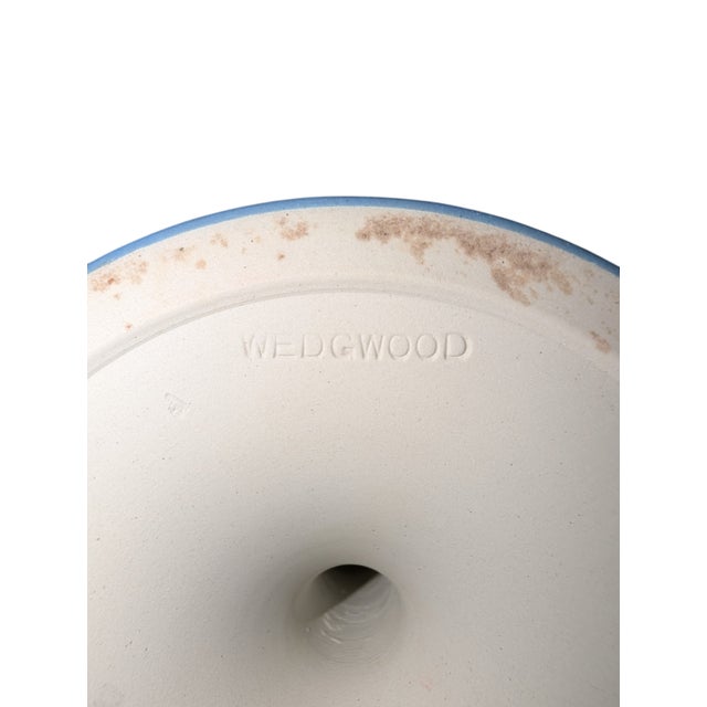 Ceramic Antique Wedgwood Light Blue Dipped Jasperware Candlestick Circa 1895 For Sale - Image 7 of 7
