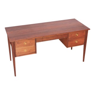 Mid Century Modern Walnut Writing Desk For Sale