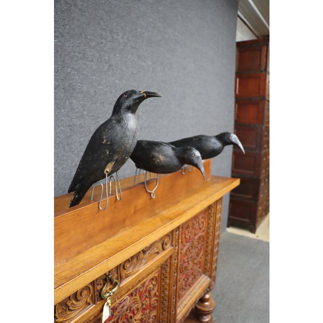 Folk Art Crow Decoys – Set of Three For Sale - Image 15 of 18