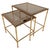 Mid-Century Italian Nesting Tables in Brass, Faux Bamboo and Fumè Mirrored Glass, 1970, Set of 2 For Sale - Image 16 of 16