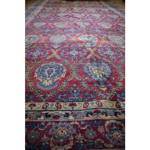 1920s Antique Yezd Carpet - 9'5" x 23'6" For Sale - Image 5 of 14