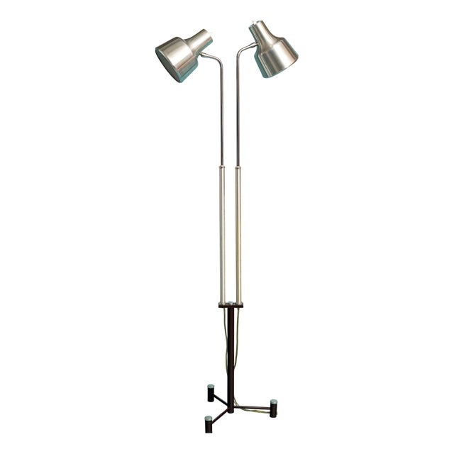 Floor Lamp with Two Spotlights, Denmark, 1970s For Sale