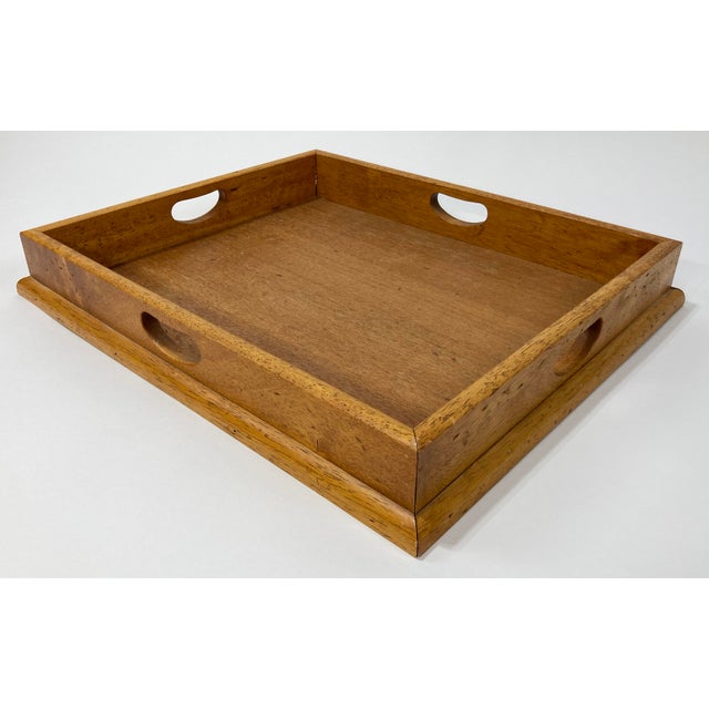 Vintage Large Ralph Lauren Handled Wood Tray For Sale - Image 9 of 11