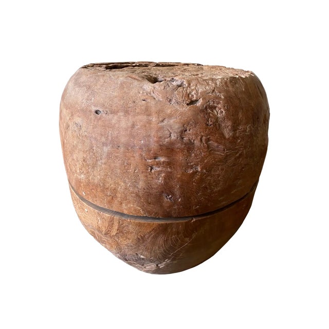 2000 - 2009 Hand-Crafted Teak Burl Side Table, Organic Design, Indonesia For Sale - Image 5 of 9