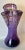 Signed Rich Pitkethly Art Glass Amethyst Handkerchief Vase With Swirled Lines For Sale In New York - Image 6 of 12