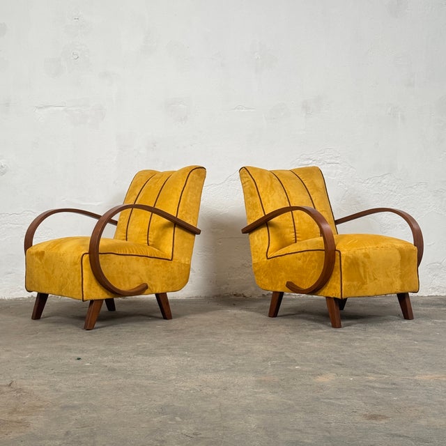 Art Deco Chairs by Jindřich Halabala for Up Závody, 1930s, Set of 2 For Sale - Image 10 of 13