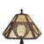 An antique table lamp in the manner of Bradley & Hubbard, dating to approximately 1920. This lamp features a six-panel...