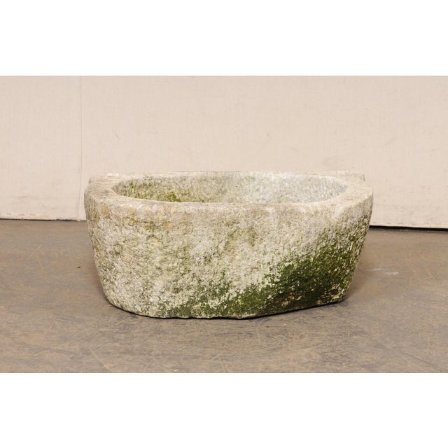 Spanish 19th Centuryentury Carved-Stone Water Trough For Sale - Image 4 of 11
