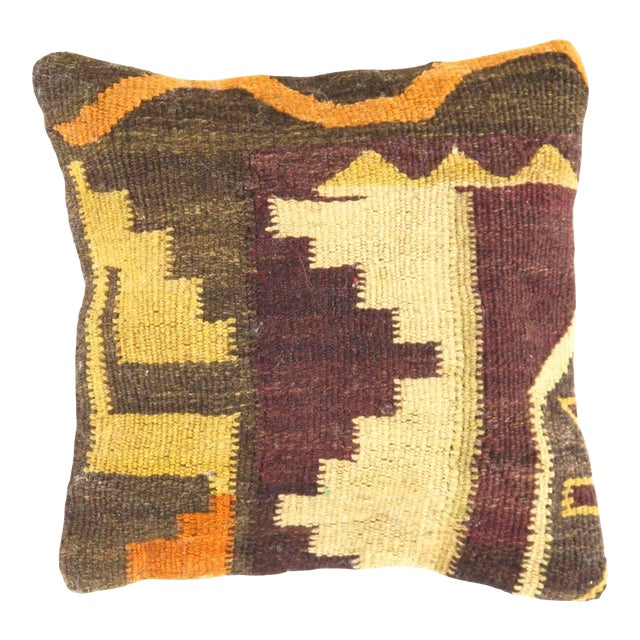 Pasargad DC Vintage Turkish Pasargad Hand-Knotted Pillow For Sale