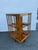Vintage Edwardian Style Leather Top Yewwood Revolving Bookcase For Sale - Image 13 of 17