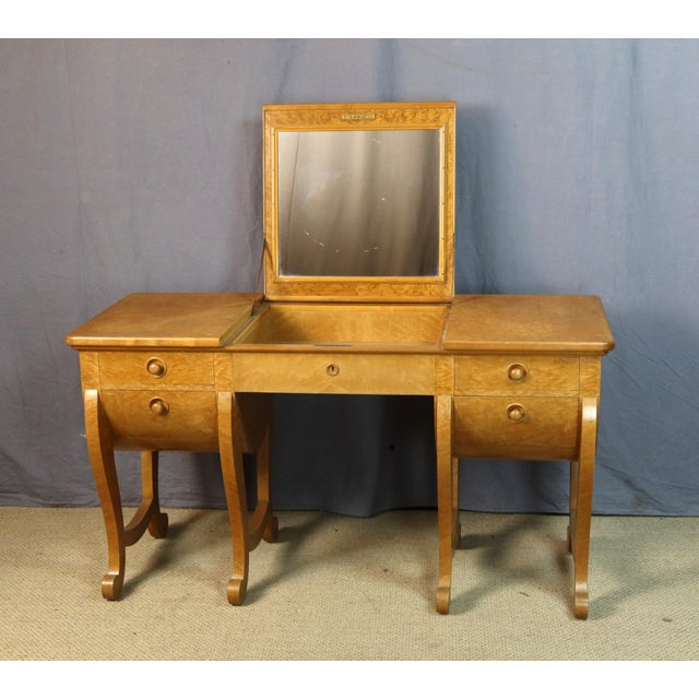 20th Century Dressing Table in Amboyna Burl For Sale - Image 9 of 16