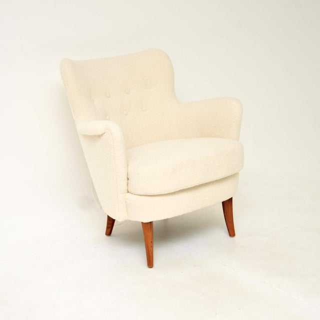 1950s Vintage Swedish Lounge Chair by Carl Malmsten for O.H. Sjögren, 1950s For Sale - Image 5 of 9