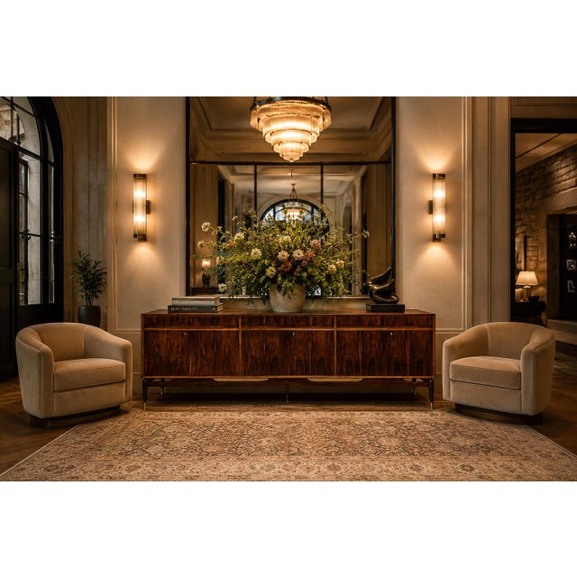 Giuseppe Scapinelli Rosewood Credenza With Brass Sabots, Brazilian Modern, 1950s For Sale - Image 16 of 18