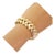 This is a beautiful wide Retro bracelet, it is crafted from 18k rose gold with a high polished finish featuring fancy V...