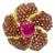 Bochic "Orient" Natural Ruby & Garant Cocktail Ring Set 18K Gold &Silver For Sale