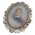 Antique Painting Portrait Encased in Fillagree Frame With Pearl Embellishments For Sale