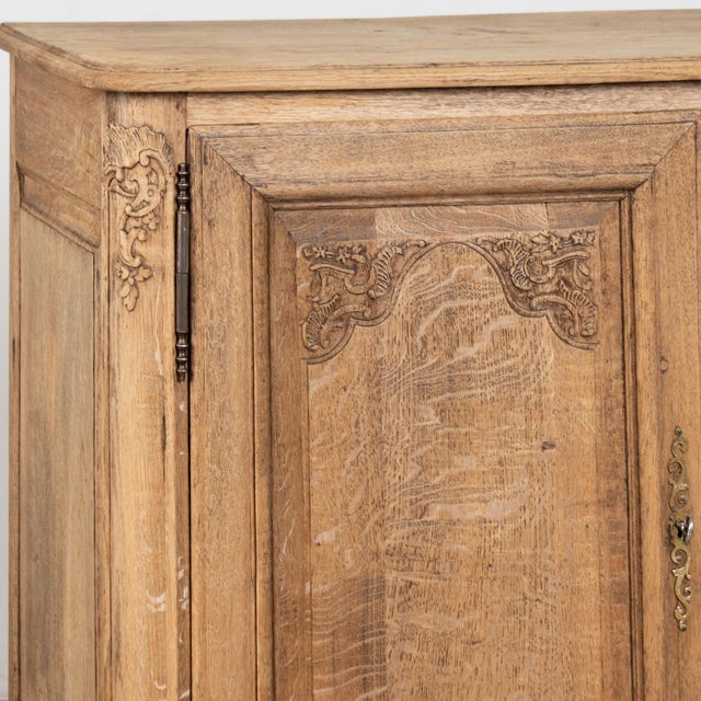 Brown 19th Century French Bleached Oak Sideboard Buffet For Sale - Image 8 of 14