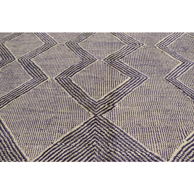 Berber Tribes of Morocco Berber Moroccan Kilim High-Low Rug - 10'02 X 12'09 For Sale - Image 4 of 9