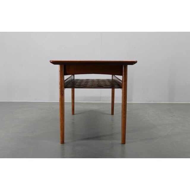 Wood Mid-Century Danish Teak Veneer Coffee Table with Oak Base, 1960s For Sale - Image 7 of 14