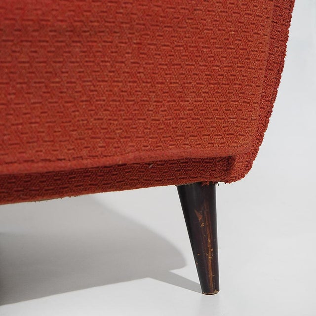 Red Lounge Chairs with Cone-Shaped Feet, 1950s, Set of 2 For Sale - Image 14 of 15
