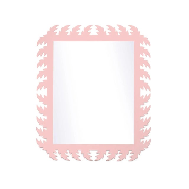 Contemporary Fleur Home Audubon Rectangle Mirror in Authentic Pink, 24x38 For Sale - Image 3 of 3