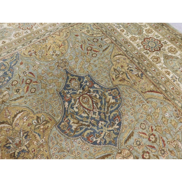 Beige Hand Knotted Indian Rug - 8'x 10'6" For Sale - Image 8 of 18