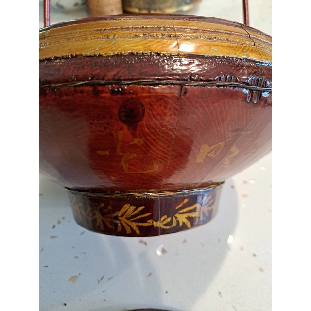 Vintage Asian Basket For Sale - Image 4 of 10