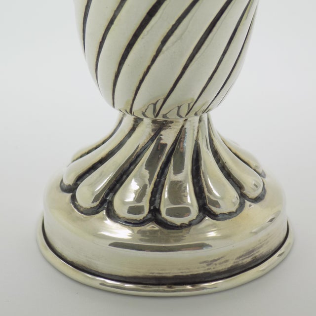 Vintage Italian Handmade Silver Vase, Palermo, Sicily, Italy, 1970s For Sale - Image 6 of 15