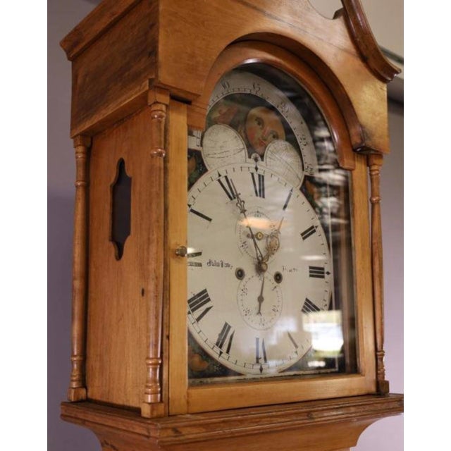 18th Century III English Grandfather Clock With Moon Phase Dial