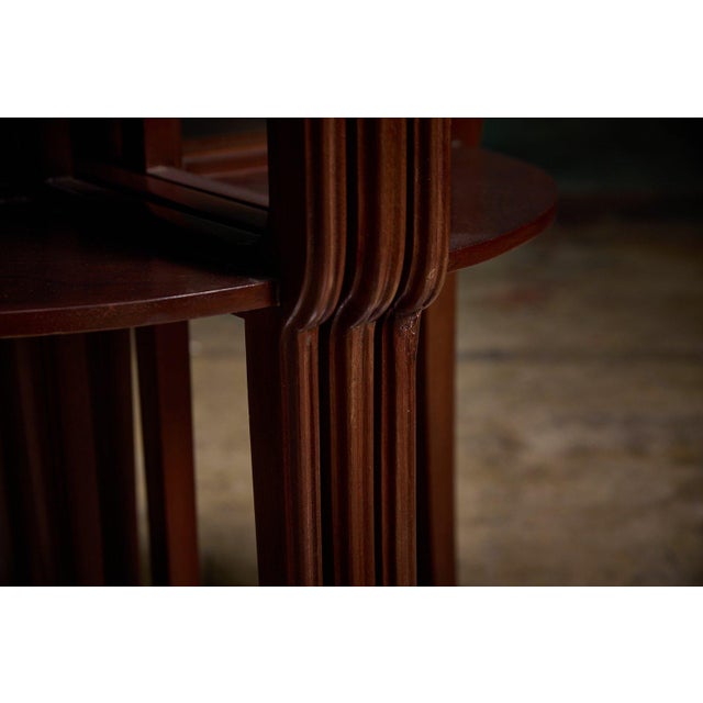 Brown 1920s Louis Majorelle Art Nouveau Salon Table With Four Nesting Tables For Sale - Image 8 of 8