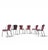 Red Aluminum Chair with Synthetic Weave, 1980s, Set of 6 For Sale - Image 3 of 18