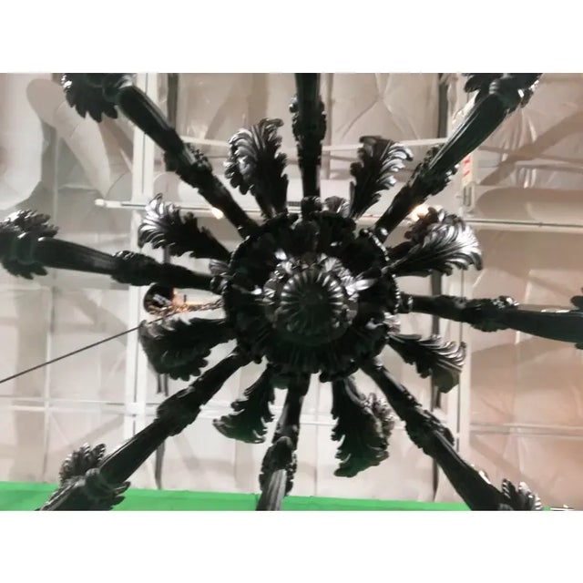 Vintage Italian Hand Carved 2 Tier Chandelier With 12 Lights For Sale In Dallas - Image 6 of 12