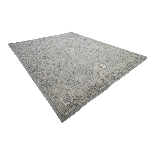 Rh Allegra Wool Rug – 8x10 Silver / Sand | Hand-Knotted | Oushak-Inspired Design For Sale