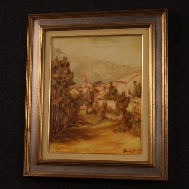 Italian Artist, Country View, 1977, Oil on Canvas, Framed For Sale - Image 9 of 17