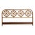 Vintage Bamboo & Rattan Chippendale Fretwork Four Medallion King Headboard For Sale